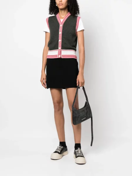Briaunotas mini mini sijonas Barrie juoda