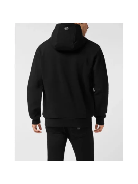 Bluza z kapturem Philipp Plein z kapturem z kamieniami czarna
