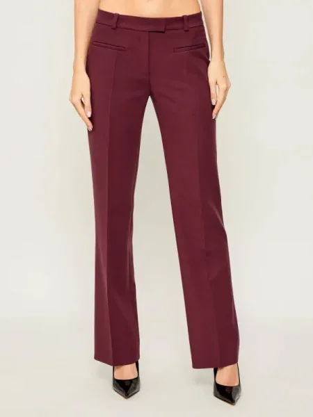 HUGO Pantaloni Hilayla | Straight fit bordo