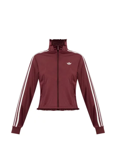 Hanorac Adidas cu dungi din dantelă cu imagine galben