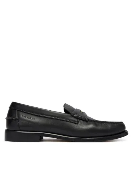 Tommy Hilfiger Mocasini Penny Crust negru