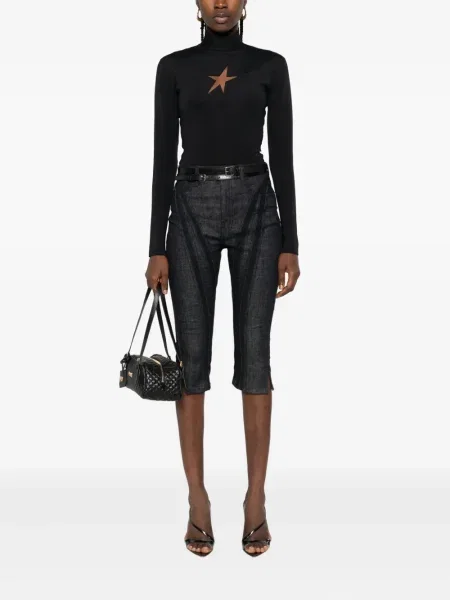 Tricou Mugler lung negru