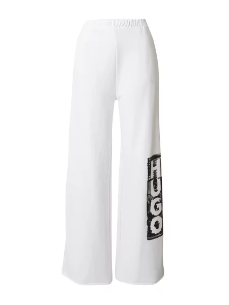 HUGO Pantaloni de trening Nasuede alb