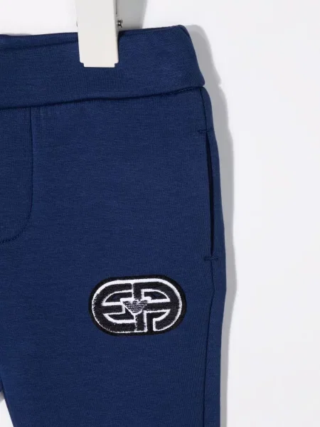 Spodnie dziecięce Emporio Armani niebieskie
