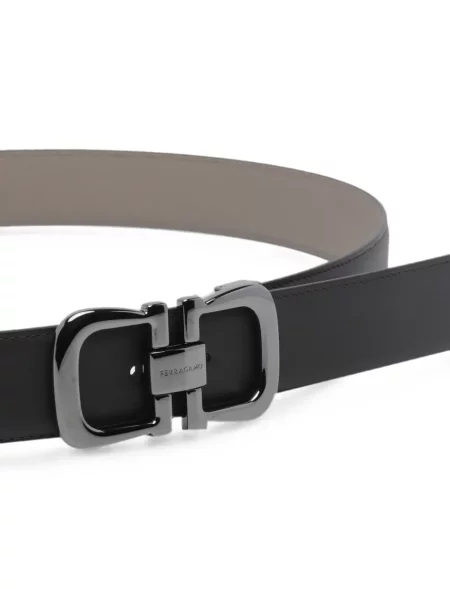 Cu centură curea Ferragamo cu cataramă negru
