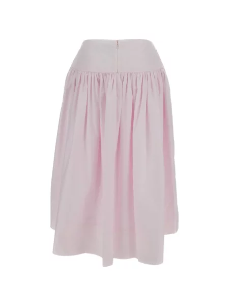 Fustă midi Simone Rocha până la genunchi roz