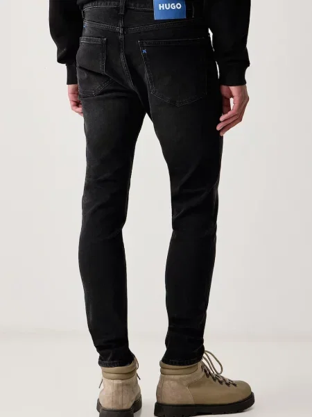 HUGO Blue jeansy slim fit Zane czarne