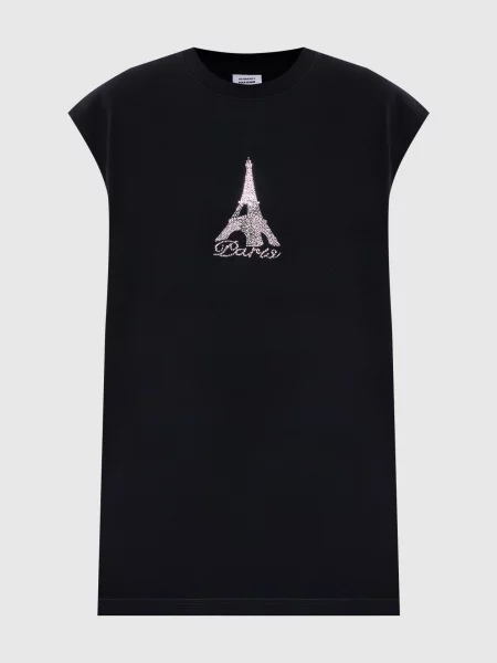 Футболка Paris без рукавів Vetements чорна