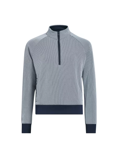 ADIDAS PERFORMANCE Αθλητικό πουλόβερ GIRLS TEXTURED QUARTER ZIP ναυτικό μπλε λευκό