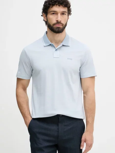 Tricou polo Boss Orange albastru