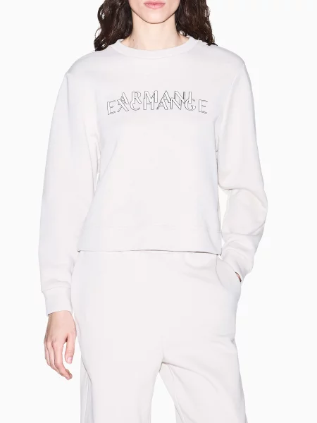 Світшот Armani Exchange молочний