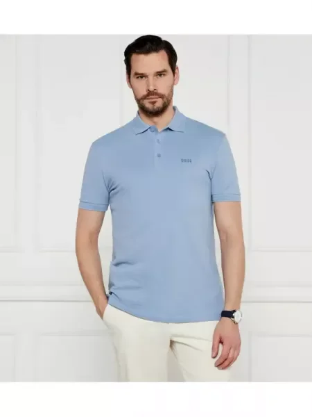 BOSS GREEN Polo Paddy | pique albastru