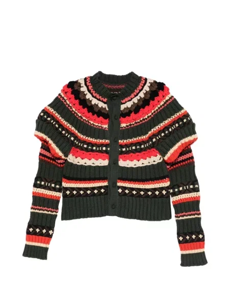 Cardigan Sacai cu dungi verde