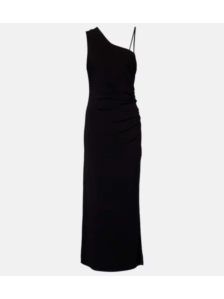 Rochie midi Max Mara până la genunchi cu un umăr gol de costum negru
