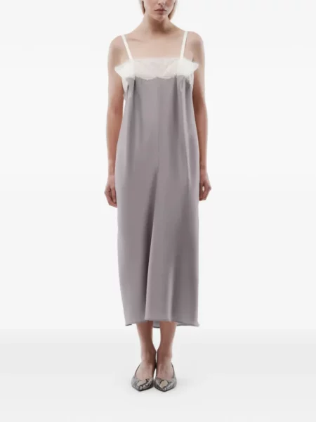 Rochie Carven din dantelă gri