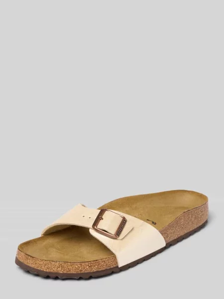 Klapki Birkenstock wsuwane z otwartą piętą białe