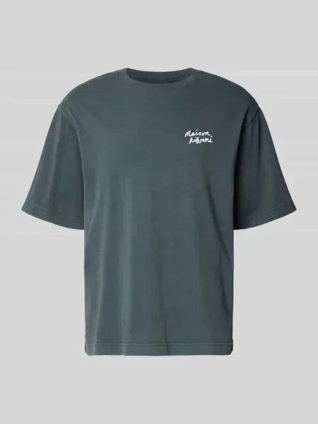 T-shirt o kroju oversized fit z detal z logo Maison Kitsune