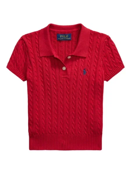Koszulka polo dziecięca Polo Ralph Lauren czerwona