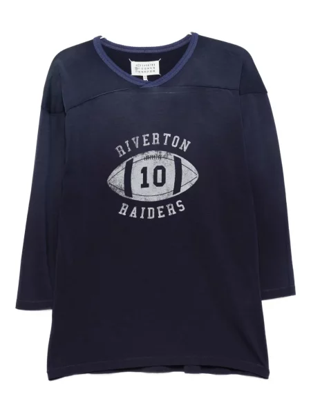 Tricou Maison Margiela cu imagine albastru