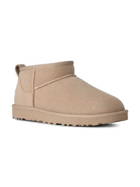 UGG W Classic Ultra Mini śniegowce zamszowe beżowe