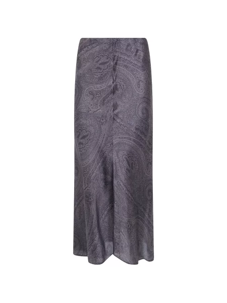 Fustă midi Etro cu imagine cu model paisley violet