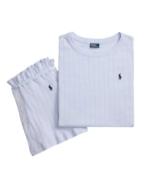 Chiloți tanga Polo Ralph Lauren cu autograf tricotate mini alb
