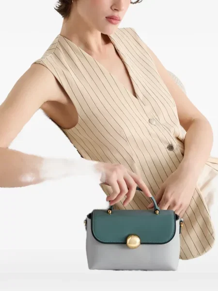 Geantă shopper Furla din piele verde