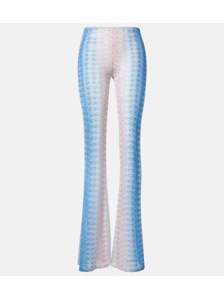 Pantaloni Missoni cu talie înaltă transparente