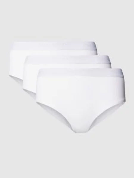 Figi z elastycznym z logo w zestawie 3 szt. model ‘ESSENTIALS’ Marc O'polo białe