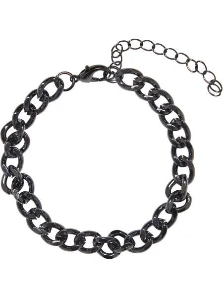 Urban Classics Zapestnica črna / srebrna siva