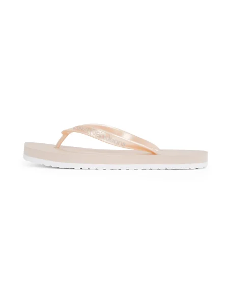 Calvin Klein Jeans Flip-flops pudră / argintiu roz