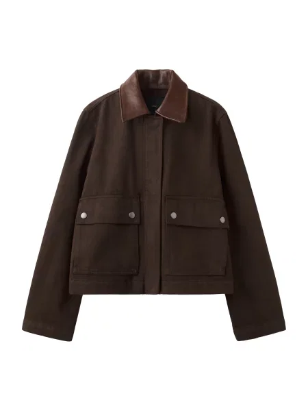 MANGO Geacă de primăvară-toamnă Amelia închis maro