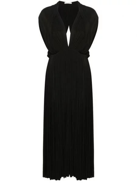 Rochie fără mâneci Philosophy Di Lorenzo Serafini fără mâneci plisată de costum negru