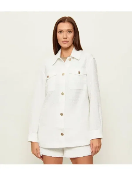 GUESS Sacou EULALIE | Relaxed fit alb