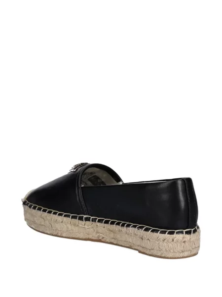 Espadrile Guess din piele fără toc negru