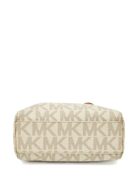 Geantă cu mânere cu lanț Michael Michael Kors din canvas maro