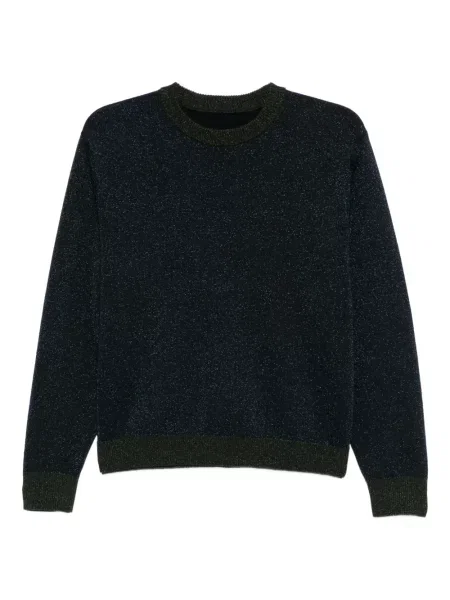 Pulover Cynthia Rowley cu decolteu rotund albastru