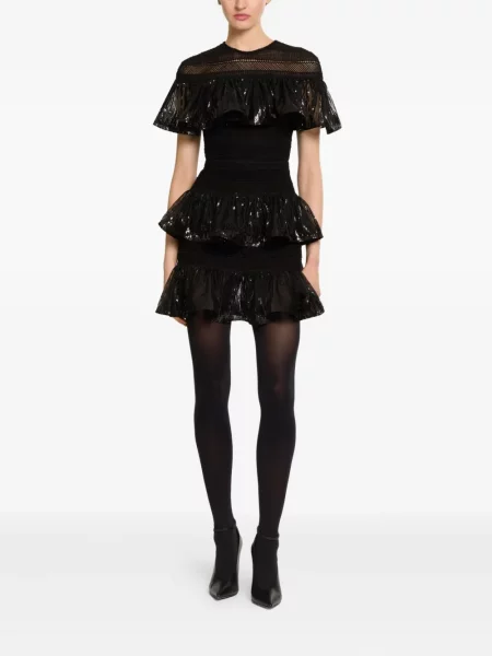 Rochie mini Elie Saab cu volane de costum negru