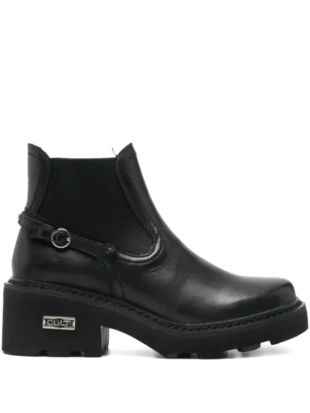 Botine chelsea Cult cu cataramă negru