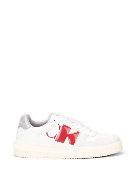 Sneakerși Calvin Klein cu imagine alb