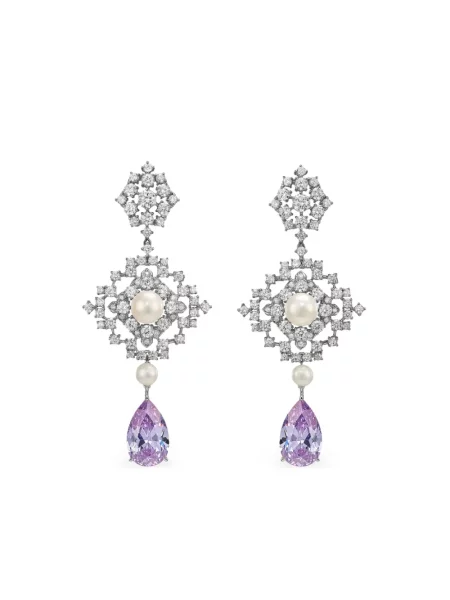 Обеци Anabela Chan камъни виолетово