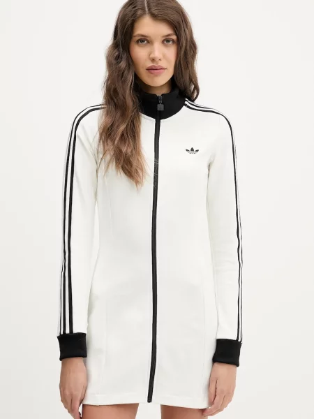 Adidas Originals rochie mini mulată bej