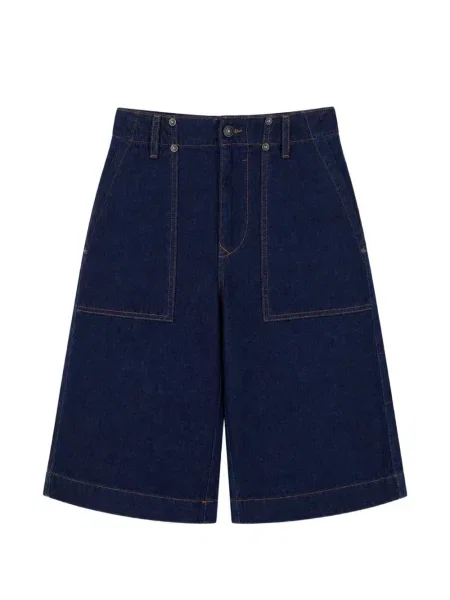 Pantaloni scurți din denim Versace Jeans Couture albastru