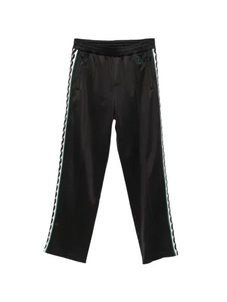 Pantaloni Drole De Monsieur cu dungi alergare negru