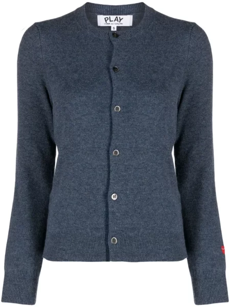 Cardigan Comme Des Garcons Play de lână albastru
