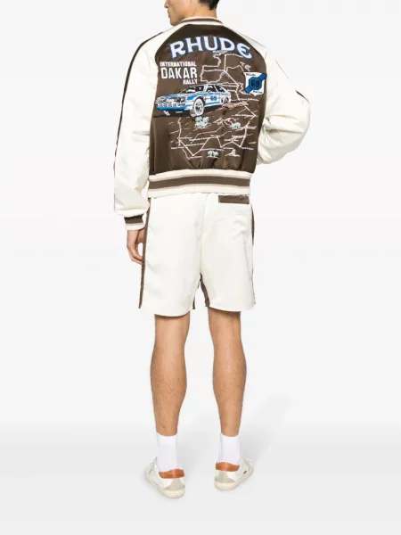 Siuvinėta bomber striukė Rhude ruda