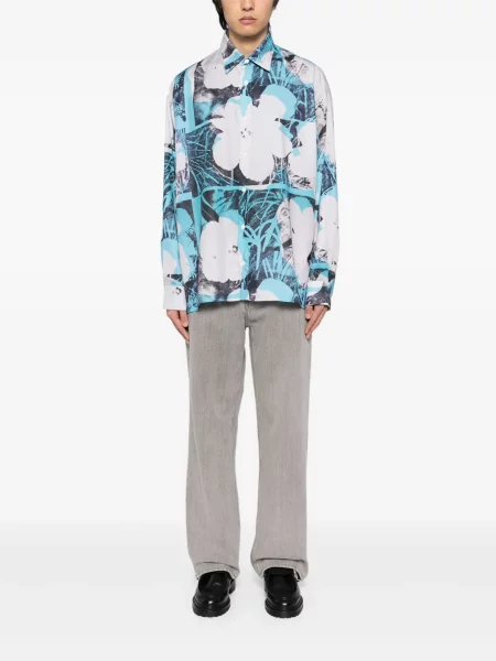 Cămașă études Studio cu model floral gri