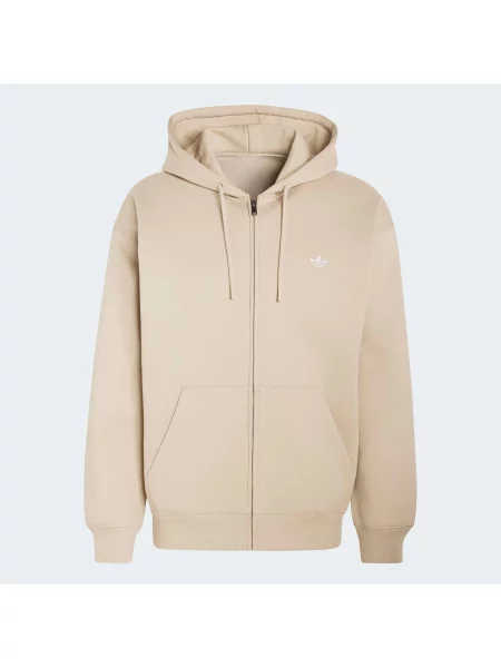ADIDAS ORIGINALS Tepláková bunda ESS tmelová biela