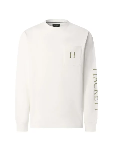 Tricou Hackett London cu imagine alb