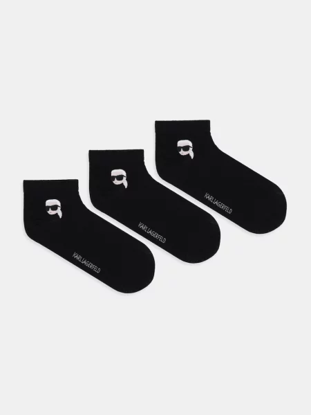 Karl Lagerfeld Șosete/tălpici 3 pack Ikon negru